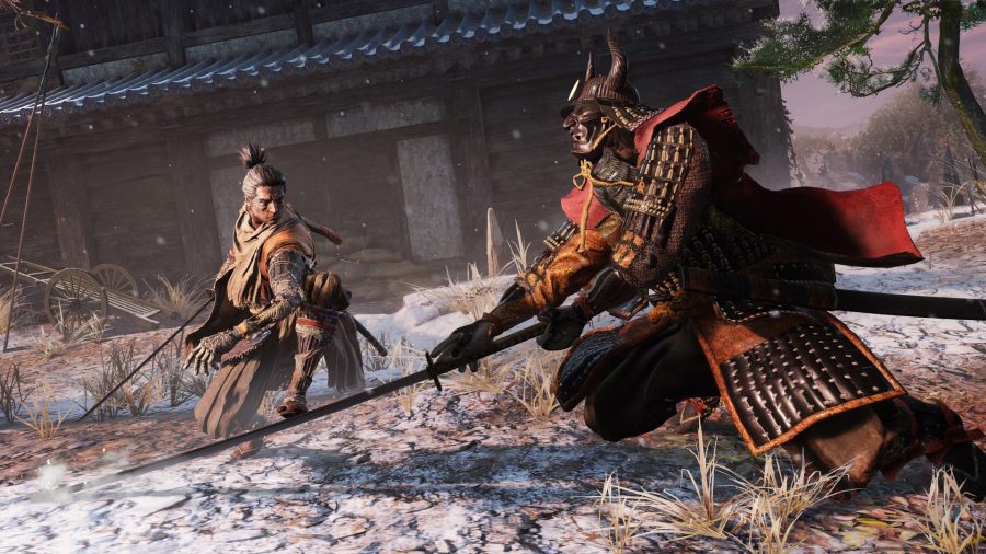 meilleurs-jeux-d-épée-sekiro-shadows-die-twice Sekiro Shadows Die Twice en début de bataille contre les boss