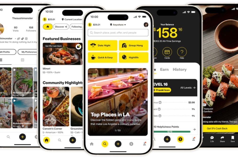 Comment le programme Social Club de Franki encourage-t-il les utilisateurs à partager des avis vidéo et à soutenir les restaurants locaux ?