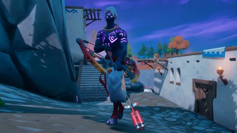 Glyph Master Raz dans Fortnite est l'un des boss. Il a un arc explosif.