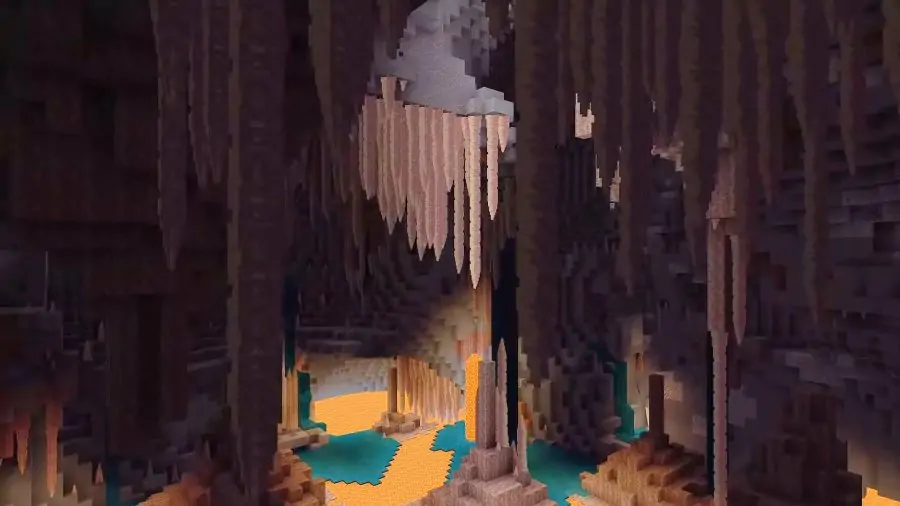 Grottes de pierre à goutte Minecraft