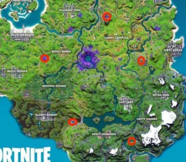 Artefacts extraterrestres Fortnite Semaine 8