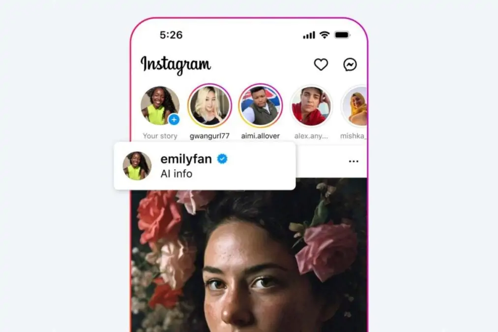 Meta remplace son étiquette Made with AI par AI info pour indiquer l'utilisation de l'IA dans les photos